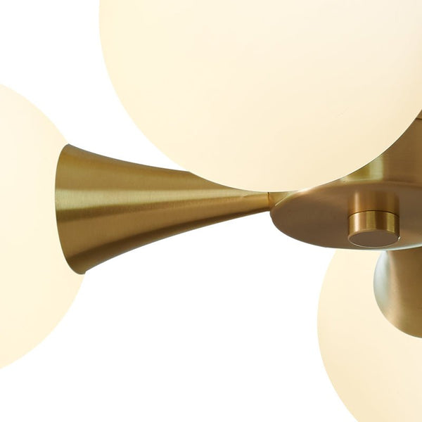 4 - light Mid - Century Modern Opal Globe Ceiling Light - Yiilighting