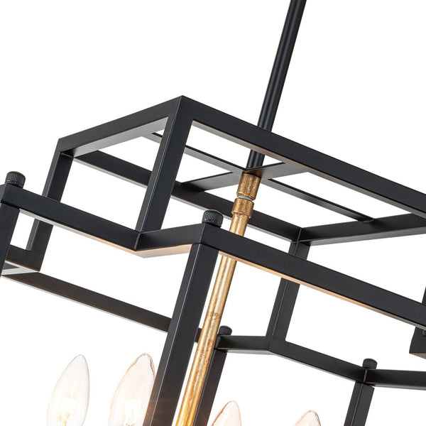 4 - Light Modern Farmhouse Sector Cage Pendant Light - Yiilighting