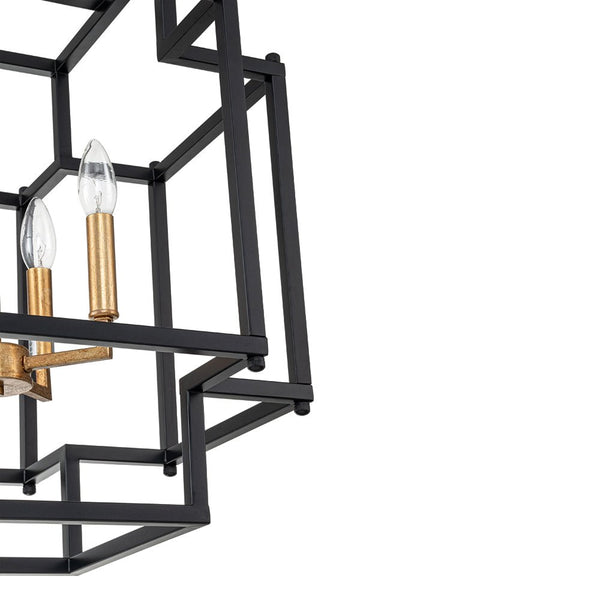 4 - Light Modern Farmhouse Sector Cage Pendant Light - Yiilighting