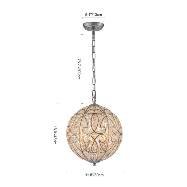 4/6 - Light Luxury Spherical Crystal Chandelier - Yiilighting