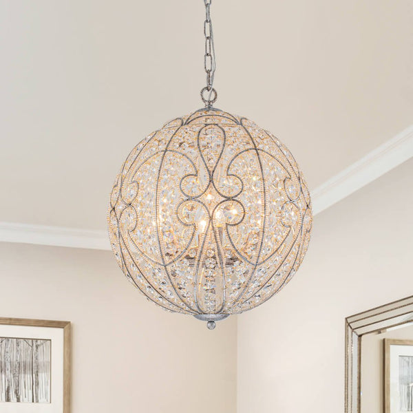 4/6 - Light Luxury Spherical Crystal Chandelier - Yiilighting