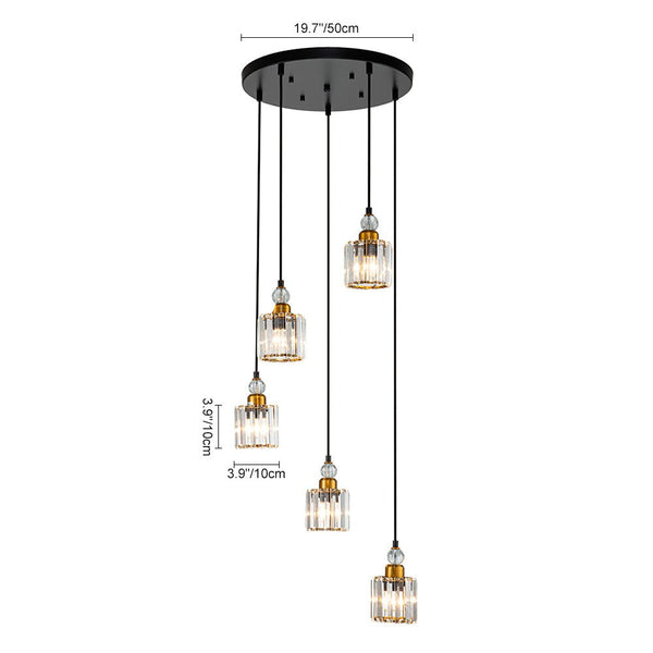 5 - Light Modern Crystal Pendant Lighting - Yiilighting