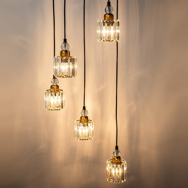 5 - Light Modern Crystal Pendant Lighting - Yiilighting