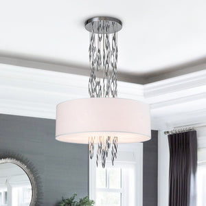 5 - Light Modern Stainless Steel Fabric Chandelier - Yiilighting