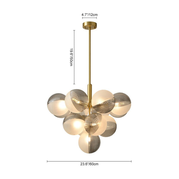 5/13 - Light Grape Shape Bubble Cluster Chandelier - Yiilighting