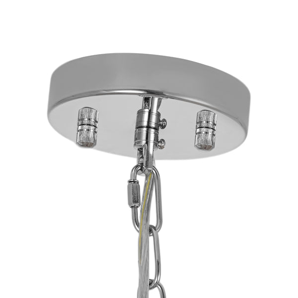 6-Light Glam Tiered Ring Crystal Circular Chandelier