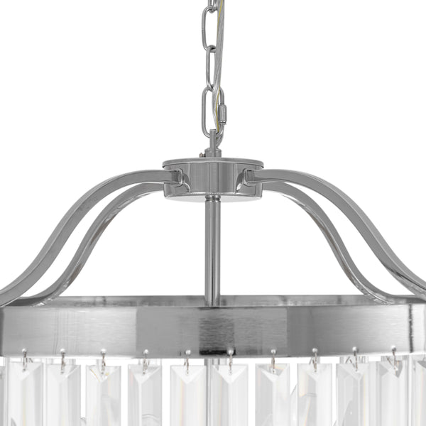 6-Light Glam Tiered Ring Crystal Circular Chandelier