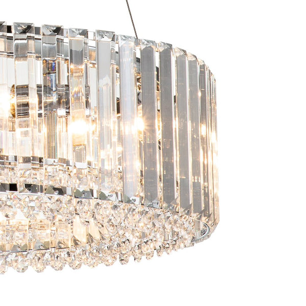 6 - Light Contemporary Round Crystal Drum Chandelier - Yiilighting