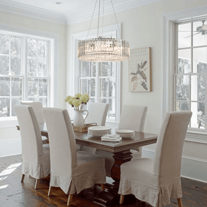 6 - Light Contemporary Round Crystal Drum Chandelier - Yiilighting