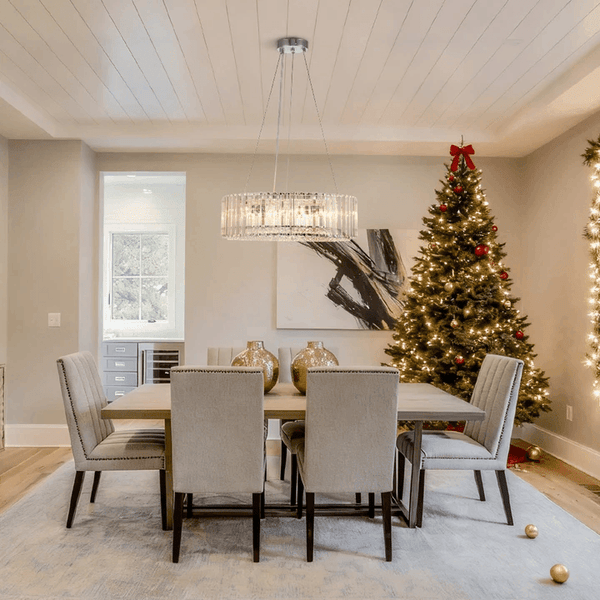 6 - Light Contemporary Round Crystal Drum Chandelier - Yiilighting