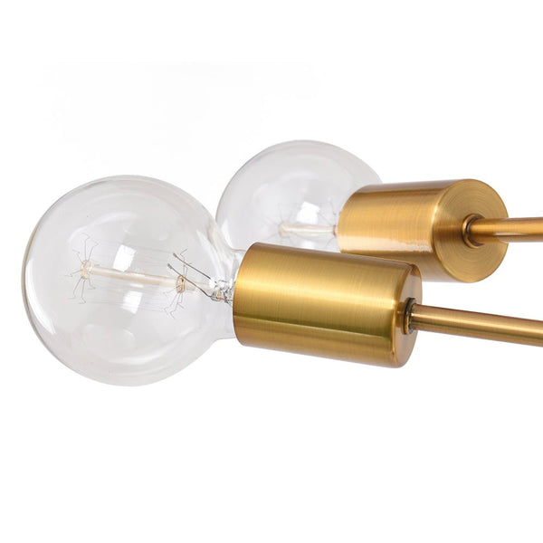 6 - Light Mid - century Brass Sputnik Chandelier - Yiilighting