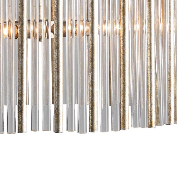 6 - Light Modern Round Glass Strips Chandelier - Yiilighting