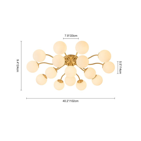 6/11/16 - Light Mid - Century Modern Glass Sputnik Ceiling Light - Yiilighting