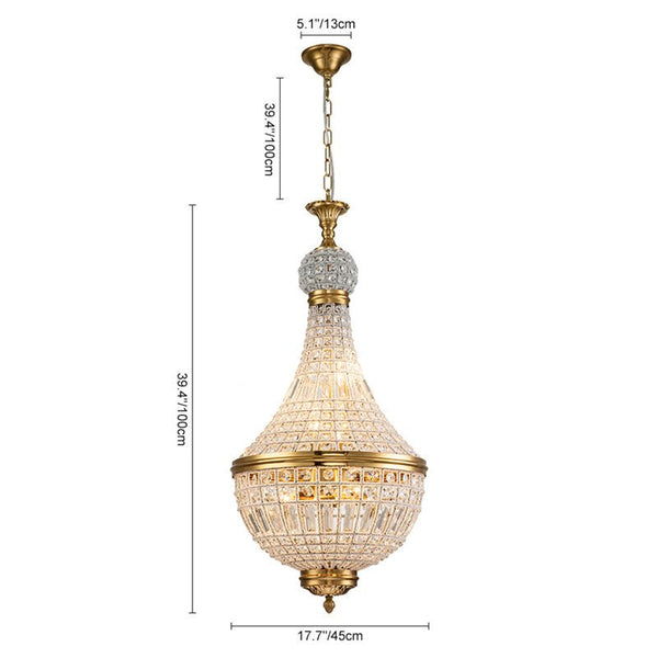 6/8 - Light French Empire Crystal Chandelier - Yiilighting