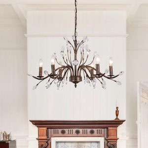 6/9 - Light Modern French Country Crystal Chandelier - Yiilighting