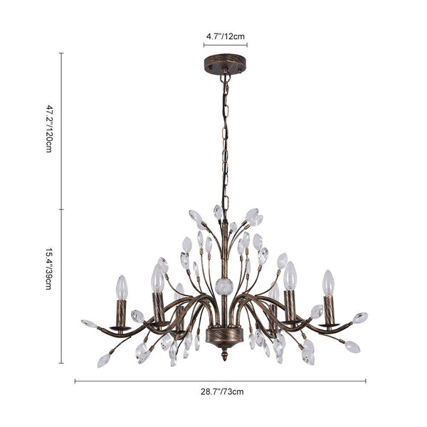 6/9 - Light Modern French Country Crystal Chandelier - Yiilighting