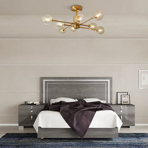 8 - Light Clear Glass Shade Sputnik Chandelier - Yiilighting