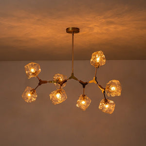 8 - Light Mid - century Branching Ice Glass Chandelier - Yiilighting