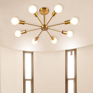 8 - Light Sputnik Chandelier Semi - flush Ceiling Light - Yiilighting