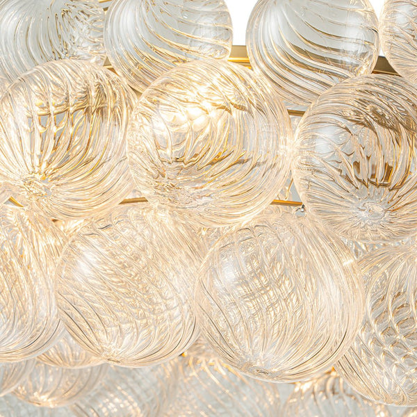 8/12 - Light Modern Cluster Ribbed Glass Bubble Chandelier - Yiilighting