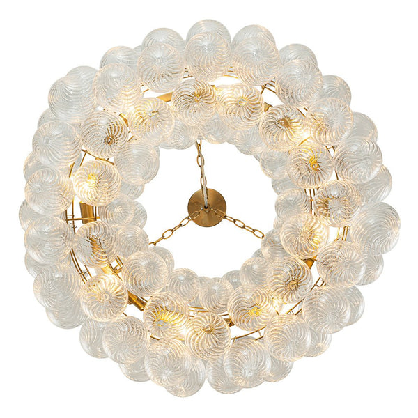 8/12 - Light Modern Cluster Ribbed Glass Bubble Chandelier - Yiilighting