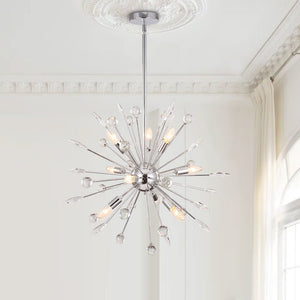 8/9 - Light Modern Crystal Sunburst Sputnik Chandelier - Yiilighting