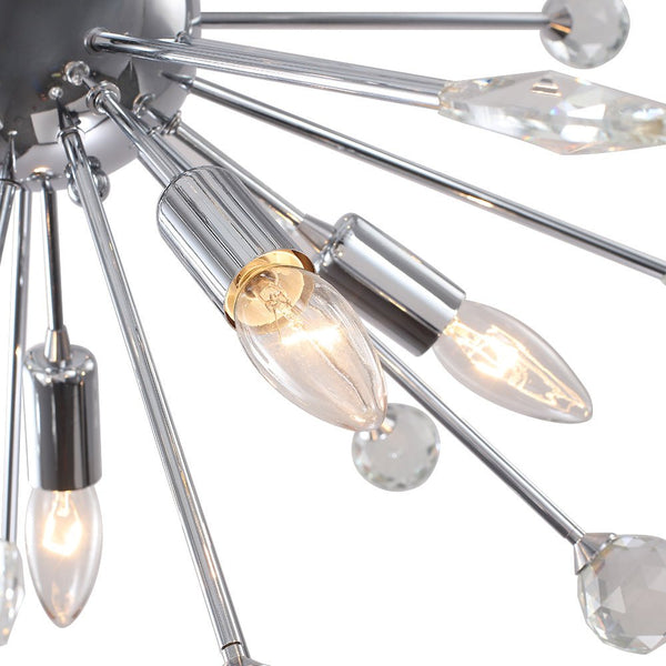 8/9 - Light Modern Crystal Sunburst Sputnik Chandelier - Yiilighting