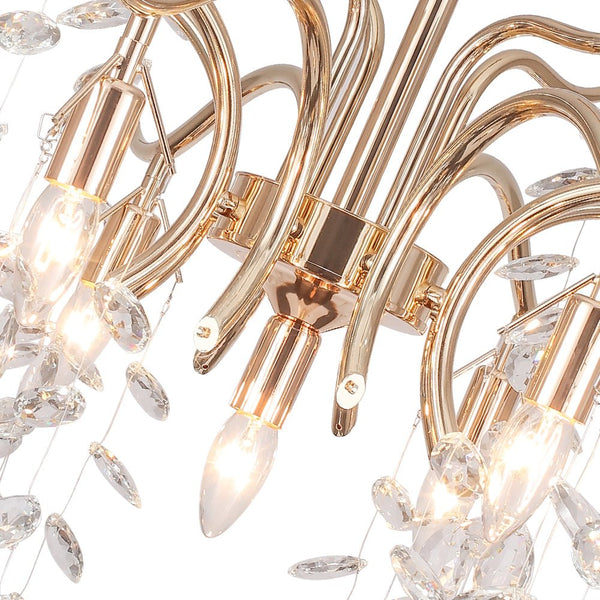 9 - Light Glam Modern Branching Crystal Chandelier - Yiilighting