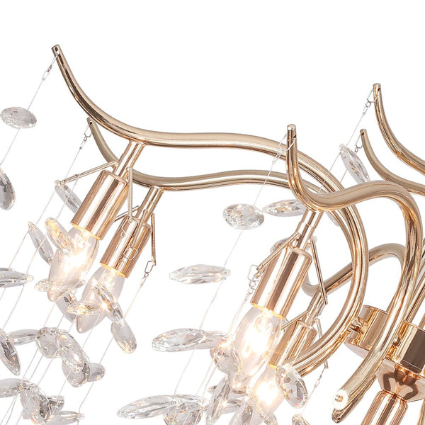 9 - Light Glam Modern Branching Crystal Chandelier - Yiilighting