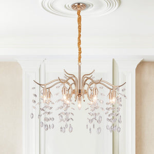 9 - Light Glam Modern Branching Crystal Chandelier - Yiilighting