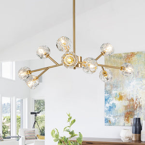 9/15 - Light Mid - century Branching Sputnik Crystal Chandelier - Yiilighting