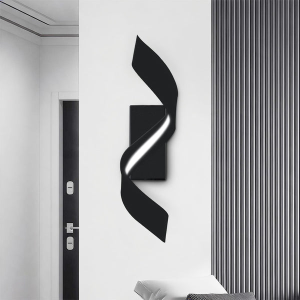 Abstract Spiral Ribbon Minimalist LED Wall Sconce