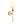 Vintage Antique Gold Leaf Stem Wall Sconce with Conical Fabric Shade