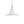 Suspension simple Bauhaus minimaliste conique en verre et chrome