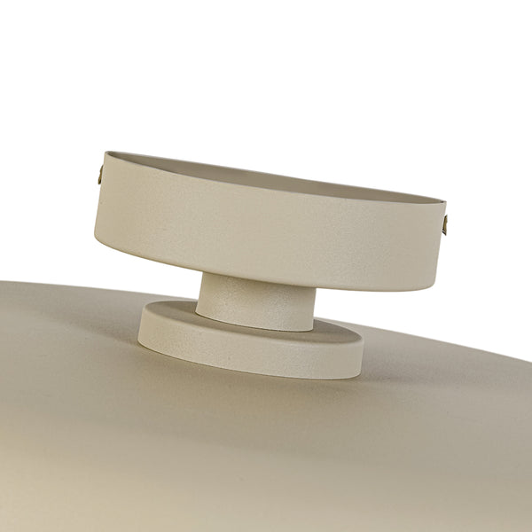 Cremefarben matter, minimalistischer, khakifarbener, flacher Semi-Flush-Mount