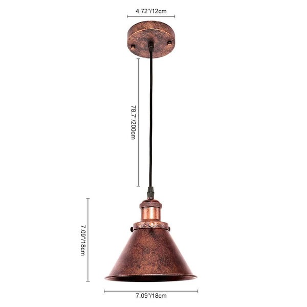 Farmhouse Vintage 1 Light Cone Pendant Light