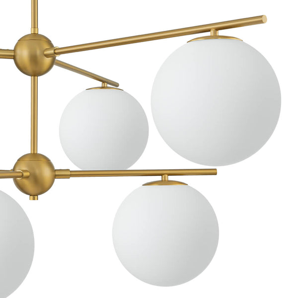 Mid-Century Modern 3/6-Light Milky White Glass Globe Sputnik Chandelier