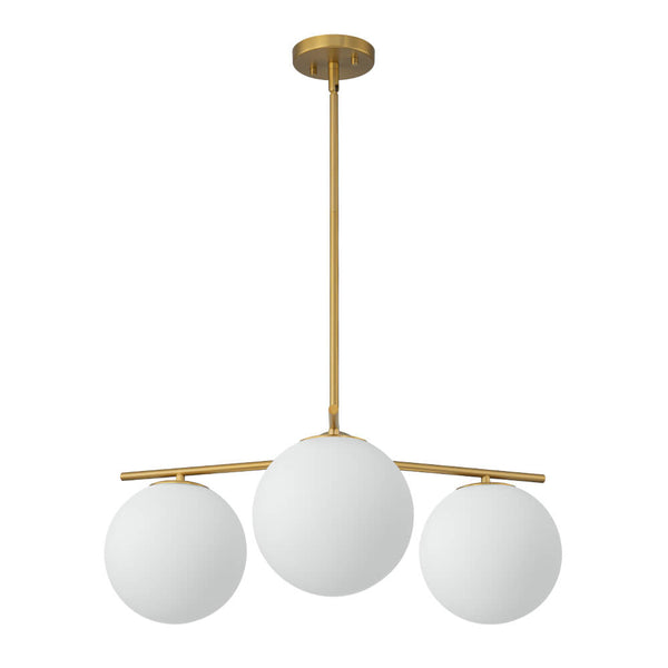 Mid-Century Modern 3/6-Light Milky White Glass Globe Sputnik Chandelier