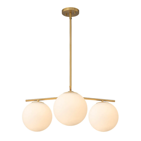 Mid-Century Modern 3/6-Light Milky White Glass Globe Sputnik Chandelier