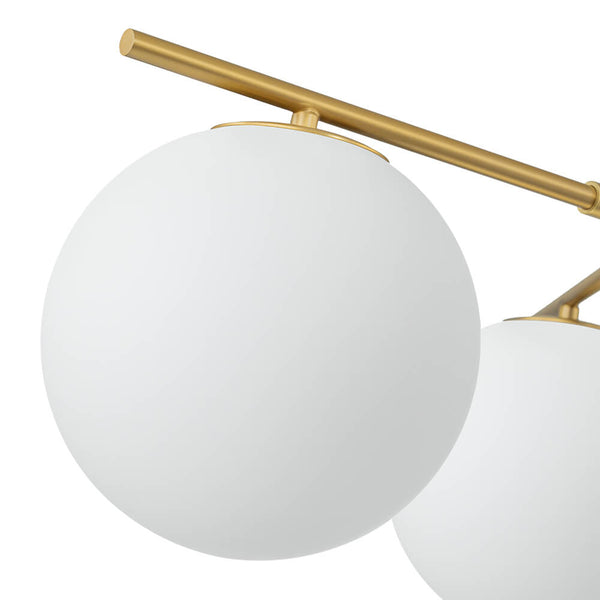 Mid-Century Modern 3/6-Light Milky White Glass Globe Sputnik Chandelier