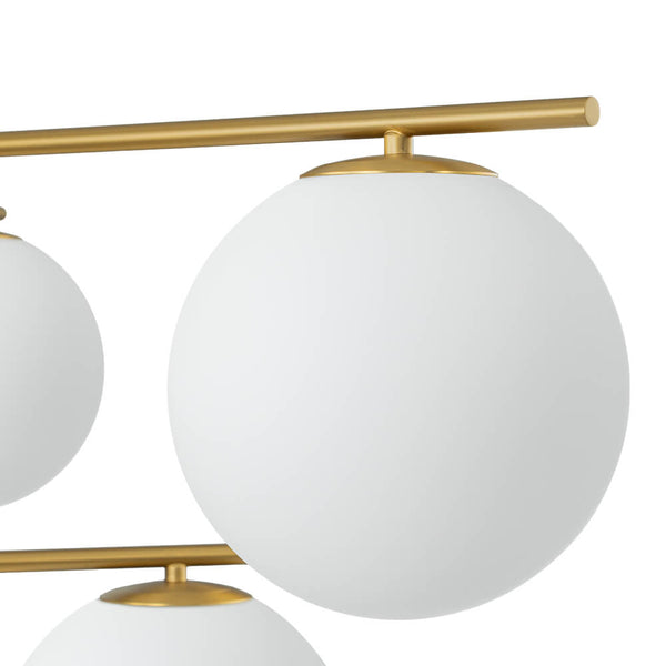 Mid-Century Modern 3/6-Light Milky White Glass Globe Sputnik Chandelier