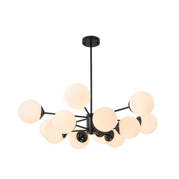 Mid-Century Modern 6/8 Lichter Sputnik Glaskugel Kronleuchter