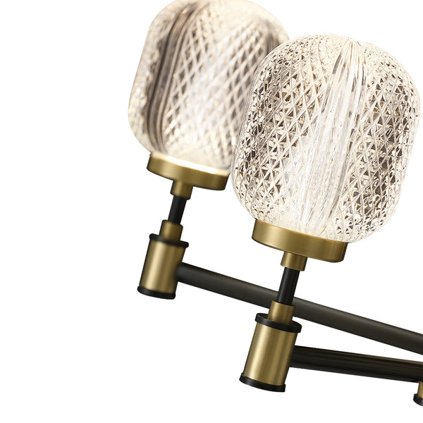 Mid-Century Modern 15-flammiger Kristallglas-Kronleuchter