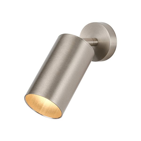 Minimalism 1-Light Nickel Adjustable Directional Dual Ceiling & Wall Mount Spot Lamp