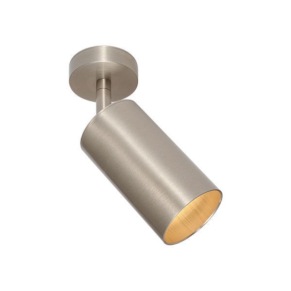 Minimalism 1-Light Nickel Adjustable Directional Dual Ceiling & Wall Mount Spot Lamp