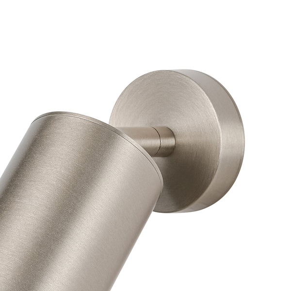 Minimalism 1-Light Nickel Adjustable Directional Dual Ceiling & Wall Mount Spot Lamp