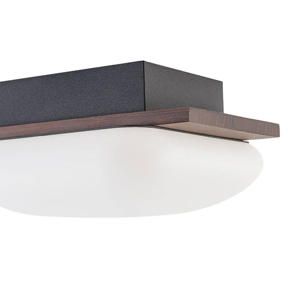 Minimalist Wood Style 3-Light Linear Dimmable LED Ceiling Light