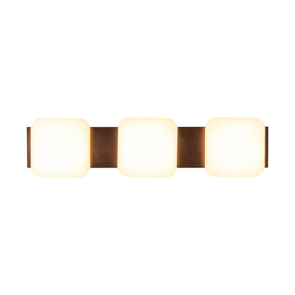 Minimalist Wood Style 3-Light Linear Dimmable LED Ceiling Light