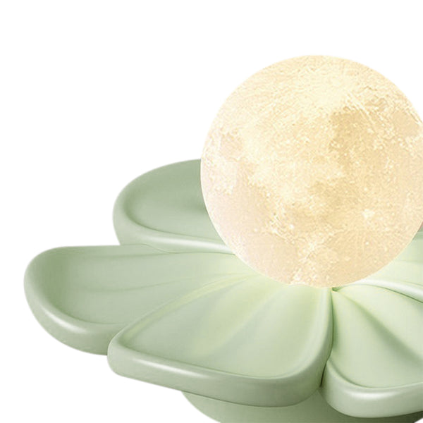 Moderne Macaron Pastell Texturierte Blumen Mond Blütenblatt Bündige Deckenlampe Für Kinder
