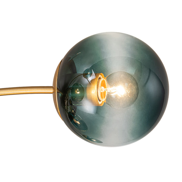 Modern 12-Light Opal Glass Globe Chandelier